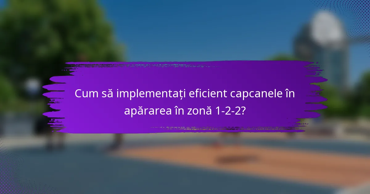 Cum să implementați eficient capcanele în apărarea în zonă 1-2-2?