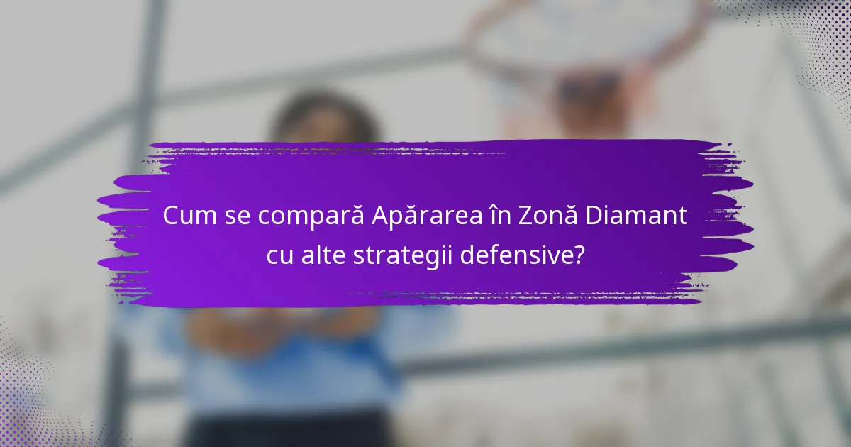 Cum se compară Apărarea în Zonă Diamant cu alte strategii defensive?